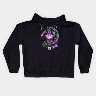 Woman Samurai Cyberpunk Kids Hoodie